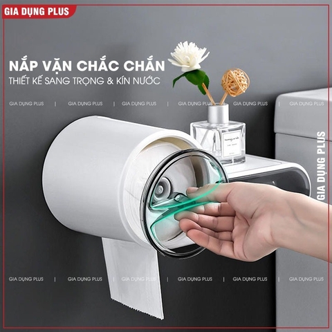 Hộp giấy vệ sinh dán tường cao cấp hai ngăn đa năng cao cấp ShuangQuing (SQ-5262)