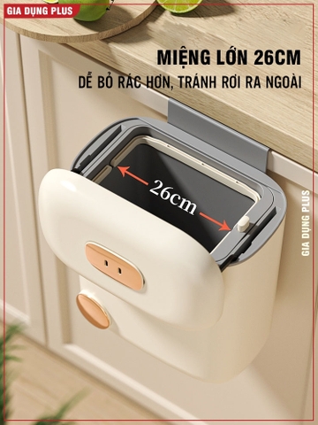 Thùng rác treo tường thông minh Besan - thùng rác treo cánh tủ bếp, treo tường nhà vệ sinh đa năng tiện lợi - Gia dụng Plus