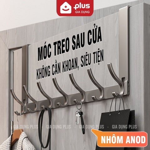 Thanh móc treo sau cánh cửa nhôm chống gỉ, không khoan đục, không hỏng cửa cho cửa dày dưới 4.6cm