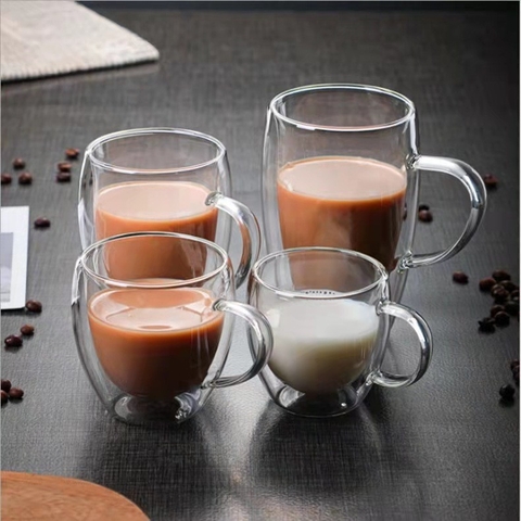 Cốc Thủy Tinh 2 Lớp Cách Nhiệt | Cốc Uống Nước, Cốc Uống Cà Phê Thủy Tinh Borosilicate