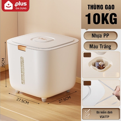 Thùng đựng gạo thông minh, lấy gạo tự động xuất Nhật (6KG & 12KG) chính hãng cao cấp LAZYDO - Gia dụng Plus