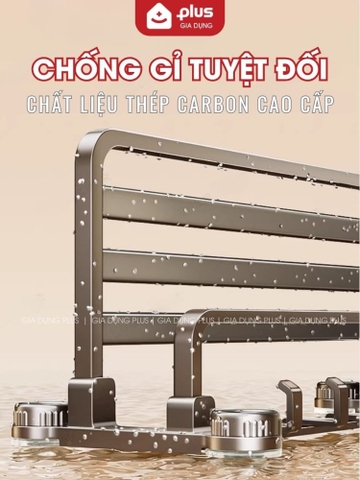 Kệ Để Khăn Nhà Tắm Cốc Hút Siêu Bám Dính, Kệ Không Cần Khoan Tiện Lợi, Chịu Tải Tốt, Không Gỉ Sét