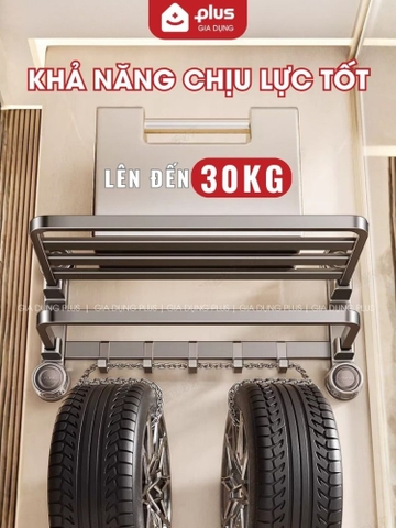 Kệ Để Khăn Nhà Tắm Cốc Hút Siêu Bám Dính, Kệ Không Cần Khoan Tiện Lợi, Chịu Tải Tốt, Không Gỉ Sét