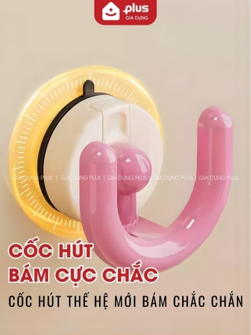 Móc Treo Tường Cốc Hút Không Khoan Đục, Nhiều Màu Sắc, Móc Treo Dép Nhựa Cốc Hút Bám Tường Chắc Chắn