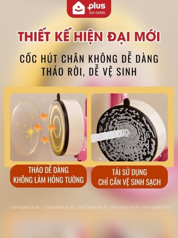 Móc Treo Tường Cốc Hút Không Khoan Đục, Nhiều Màu Sắc, Móc Treo Dép Nhựa Cốc Hút Bám Tường Chắc Chắn