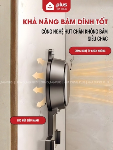Hộp Đựng Khăn Giấy Treo Tường Cốc Hút Không Cần Khoan Đục, Hộp Khăn Giấy Nhôm Không Gỉ Cao Cấp LTENG