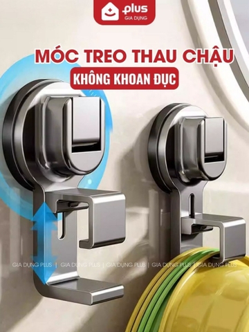 Móc Treo Thau Chậu, Rổ Cốc Hút Bám Tường Đa Năng Cho Phòng Tắm, Nhà Bếp, Chịu Tải Nặng Không Rơi Rớt