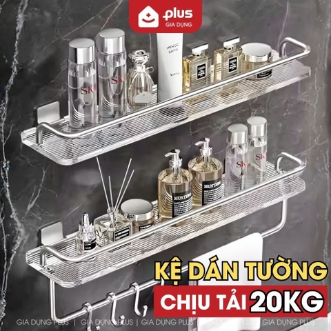 Kệ Dán Tường Không Cần Khoan Đục, Kệ Nhà Tắm Trong Suốt Sang Trọng, Nhôm Hàng Không Chống Gỉ Sét