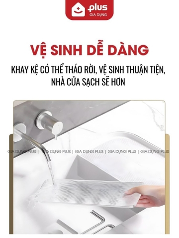Kệ Dán Tường Không Cần Khoan Đục, Kệ Nhà Tắm Trong Suốt Sang Trọng, Nhôm Hàng Không Chống Gỉ Sét