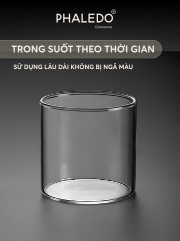 Lọ Thuỷ Tinh Có Nắp Gỗ Tre Borosilicate Kèm Muỗng Gỗ Chịu Nhiệt, Không Chứa Chì Cao Cấp PHALEDO (PL-0367)