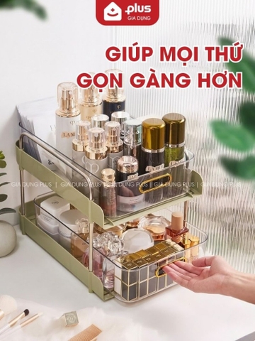 Kệ Để Đồ Nhiều Tầng Có Bánh Xe, Kệ Đẩy Đa Năng Nhiều Ngăn, Kệ Đựng Mỹ Phẩm – Văn Phòng Phẩm – Đồ Ăn