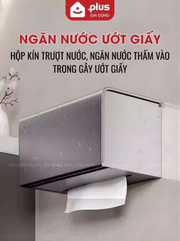 Hộp Đựng Khăn Giấy Bằng Nhôm, Hộp Giấy Dán Tường Không Cần Khoan, Chống Thấm Nước, Không Gỉ Sét
