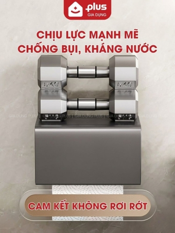 Hộp Đựng Khăn Giấy Bằng Nhôm, Hộp Giấy Dán Tường Không Cần Khoan, Chống Thấm Nước, Không Gỉ Sét