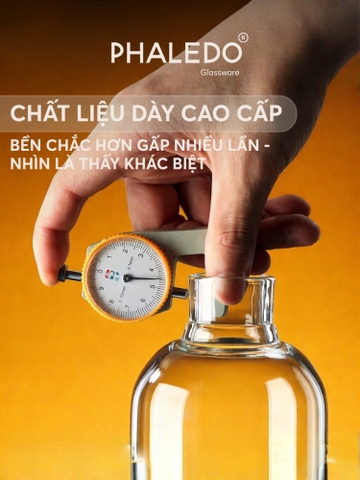 Bình Đựng Nước, Rượu Nắp Thủy Tinh borosilicate Cao Cấp Đa Năng Nắp Kín Khí Phaledo (PL-0932)
