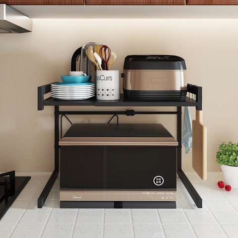 🔴OUTLET | Kệ Lò Vi Sóng Khung Thép Sơn Tĩnh Điện 1/2 Tầng Chịu Lực, Kệ Dụng Cụ Nhà Bếp Thông Minh, Kệ Đa Năng