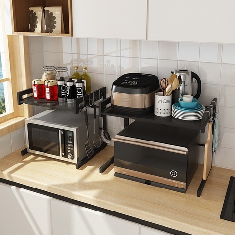 🔴OUTLET | Kệ Lò Vi Sóng Khung Thép Sơn Tĩnh Điện 1/2 Tầng Chịu Lực, Kệ Dụng Cụ Nhà Bếp Thông Minh, Kệ Đa Năng