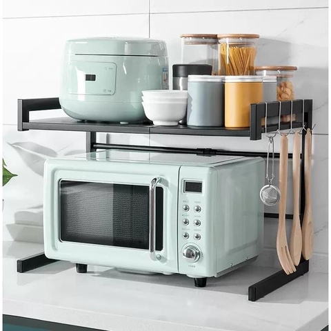 🔴OUTLET | Kệ Lò Vi Sóng Khung Thép Sơn Tĩnh Điện 1/2 Tầng Chịu Lực, Kệ Dụng Cụ Nhà Bếp Thông Minh, Kệ Đa Năng