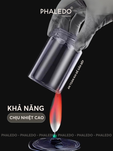 Lọ đựng gia vị thuỷ tinh nhà bếp, thuỷ tinh boro chịu nhiệt và chịu lực, thiết kế muỗng liền nắp thông minh LAZYDO P0322