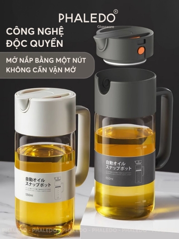 Chai Đựng Dầu Ăn, Nước Mắm Thuỷ Tinh Borosilicate Đa Năng Thông Minh Xuất Nhật Cao Cấp LISSAxPHALEDO