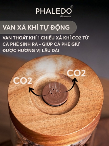 HŨ THỦY TINH BOROSILICATE CÓ VAN XẢ KHÍ, NẮP VẶN KÍN KHÍ, BẢO QUẢN THỰC PHẨM CHỐNG ẨM MỐC PHALEDO (PL-0374)