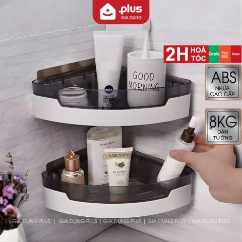 Kệ góc dán tường nhựa ABS cao cấp, đa năng cho phòng tắm, nhà bếp, không khoan ShuangQuing (SQ-124)