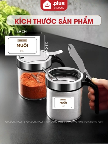 Nhãn Dán Phân Loại Gia Vị Decal Dán Cho Hủ Gia Vị & Bình Dầu Ăn, Nước Mắm - Phaledo