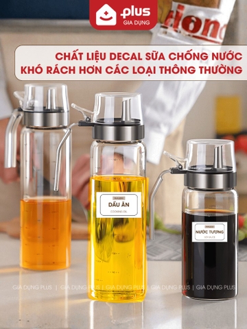 Nhãn Dán Phân Loại Gia Vị Decal Dán Cho Hủ Gia Vị & Bình Dầu Ăn, Nước Mắm - Phaledo