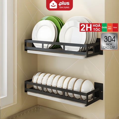 🔴OUTLET | Kệ úp chén bát ráo nước dán tường cao cấp chống gỉ trọn đời (tặng kèm keo dán và ốc vít) chịu lực ERMO