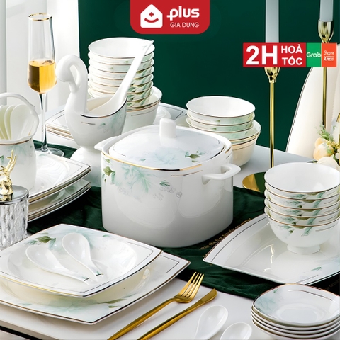 🔴OUTLET | Bộ chén bát sứ GIÓ XUÂN (Ten Miles Spring) cao cấp nhập khẩu