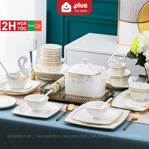 🔴OUTLET | Bộ chén bát sứ HOA MỘNG ẢO (Mona Lavender) cao cấp nhập khẩu