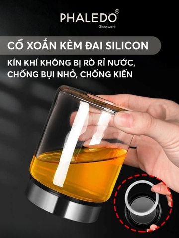 Hũ Thủy Tinh Borosilicate PHALEDO PL-0377 Nắp Inox 304 Kín Khí, Hũ Đựng Thực Phẩm Gia Vị Chống Ẩm Mốc
