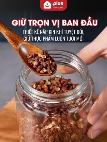 Hũ Thủy Tinh Nắp Inox304 Không Gỉ, Hũ Đựng Thực Phẩm Thủy Tinh Borosilicate An Toàn Sức Khỏe PHALEDO