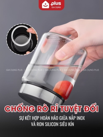 Hũ Thủy Tinh Nắp Inox304 Không Gỉ, Hũ Đựng Thực Phẩm Thủy Tinh Borosilicate An Toàn Sức Khỏe PHALEDO