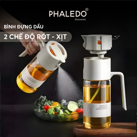Chai Đựng Dầu Ăn, Nước Mắm Thuỷ Tinh Borosilicate 2 Chế Độ Phun Và Rót LISSAxPHALEDO (PL-0343)