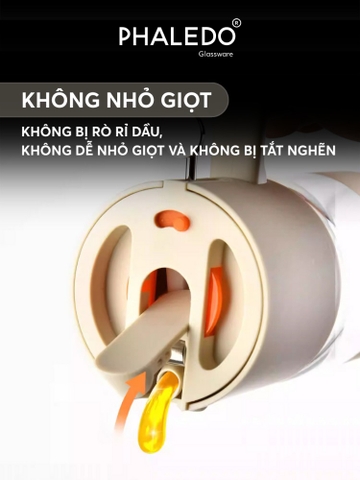Chai Đựng Dầu Ăn, Nước Mắm Thuỷ Tinh Borosilicate 2 Chế Độ Phun Và Rót LISSAxPHALEDO (PL-0343)