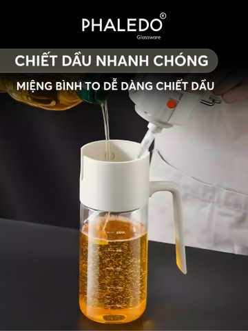 Chai Đựng Dầu Ăn, Nước Mắm Thuỷ Tinh Borosilicate 2 Chế Độ Phun Và Rót LISSAxPHALEDO (PL-0343)
