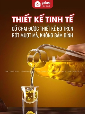 Chai Thủy Tinh Đa Năng Đựng Rượu, Nước- Bình Thủy Tinh Borosilicate Cao Cấp An Toàn Sức Khỏe PHALEDO