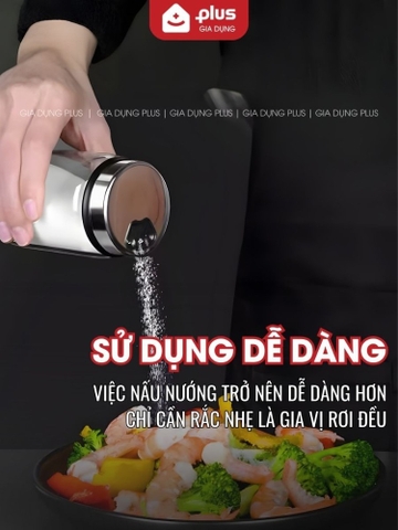 Lọ Rắc Gia Vị Thủy Tinh, Hủ Gia Vị 3 Chế Độ Rắc,Xoay 360, Thủy Tinh Cao Cấp An Toàn Sức Khỏe PHALEDO