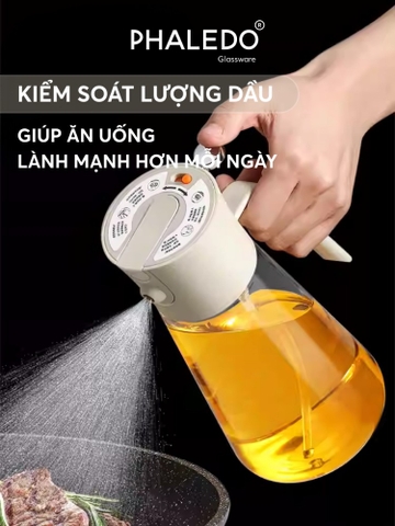 Chai Đựng Dầu Ăn Thuỷ Tinh Borosilicate Phun Rót Đa Năng LISSAxPHALEDO (PL-0342)