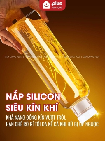 Chai Thủy Tinh Đa Năng Đựng Rượu, Nước- Bình Thủy Tinh Borosilicate Cao Cấp An Toàn Sức Khỏe PHALEDO