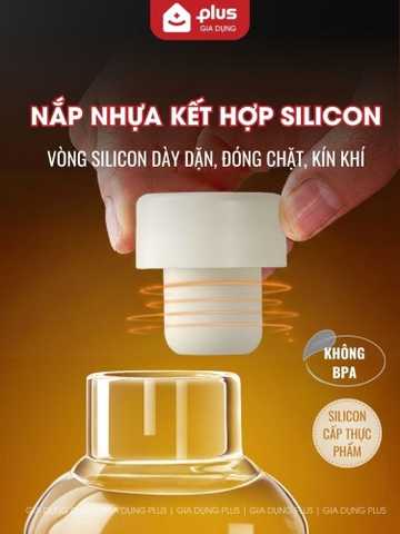Chai Thủy Tinh Đa Năng Đựng Rượu, Nước- Bình Thủy Tinh Borosilicate Cao Cấp An Toàn Sức Khỏe PHALEDO