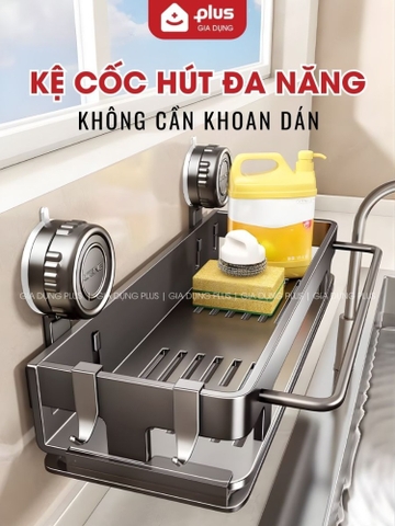 Kệ Đựng Đồ Rửa Chén Không Khoan Tường, Thép Carbon Cao Cấp, Kệ Nhà Bếp Đa Năng, Không Gỉ Sét