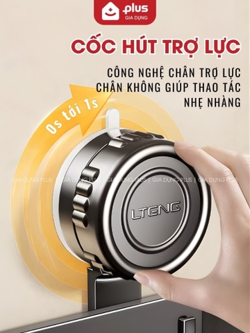 Kệ Đựng Đồ Rửa Chén Không Khoan Tường, Thép Carbon Cao Cấp, Kệ Nhà Bếp Đa Năng, Không Gỉ Sét