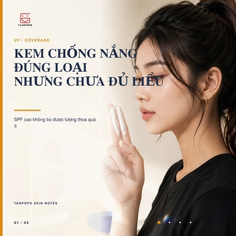 KEM CHỐNG NẮNG ĐÚNG LOẠI NHƯNG CHƯA ĐỦ LIỀU