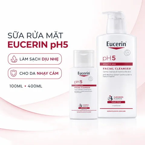 Sữa Rửa Mặt Dịu Nhẹ Cho Da Nhạy Cảm Eucerin PH5 Sensitive Skin Facial Cleanser