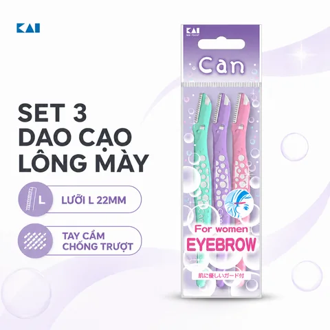 Set 3 Dao Cạo Lông Mày CAN KAI