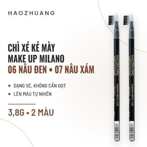 Chì Xé Kẻ Mày Haozhuang Make Up Milano Eyebrow Pencil 3,8g (Nhập Khẩu)