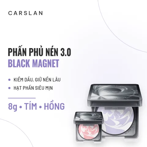 Phấn Phủ Nén Carslan 3.0 Carslan Black Magnet Soft Focus Powder 8g (The Third Generation)