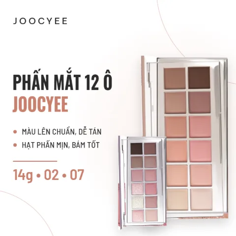 Phấn Mắt Joocyee 12 Ô 12 Shades Eyeshadow Palette 14g
