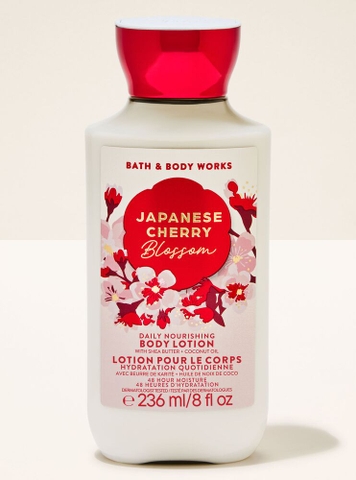 Dưỡng Thể Bath & Body Works 236ml  (Nhập Khẩu) - Japanese Cherry Blossom (Shea Butter + Coconut Oil)